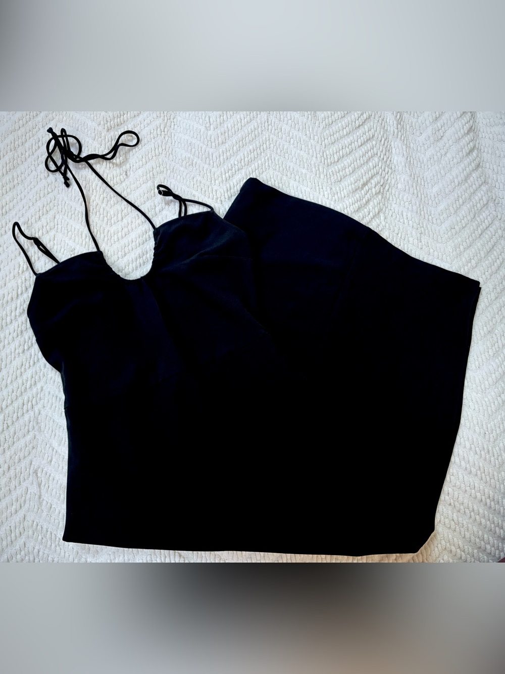 NWOT❗️Abercrombie & Fitch Black Midi Dress with Tie Straps